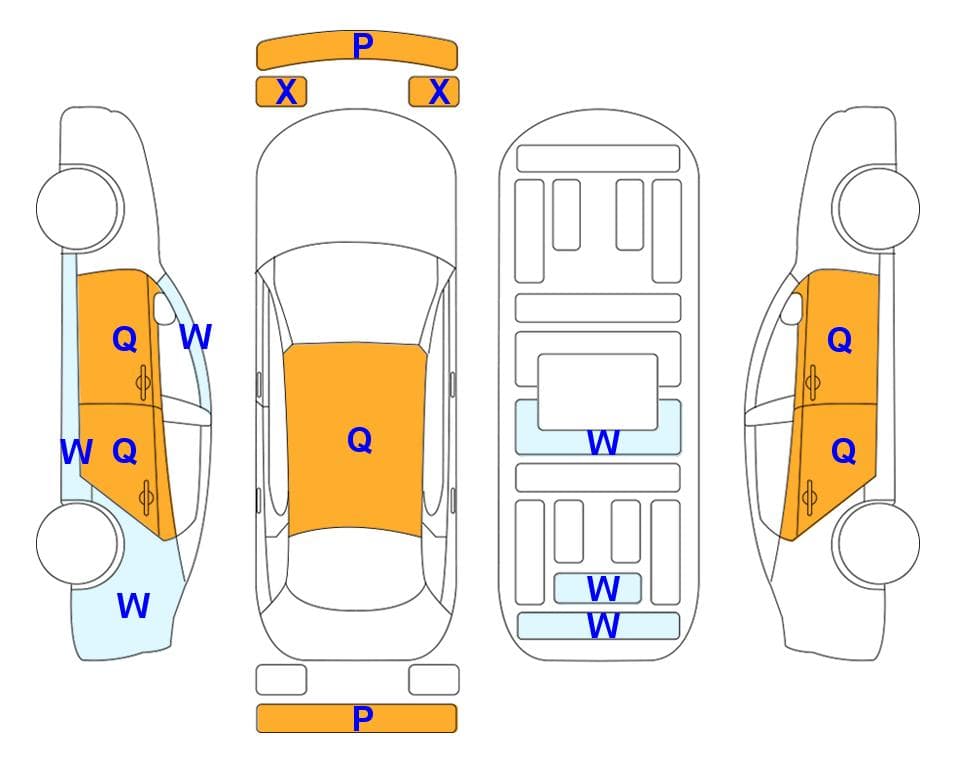 Body condition diagram: Hyundai Avante Hybrid(CN7) HEV Corporate-only