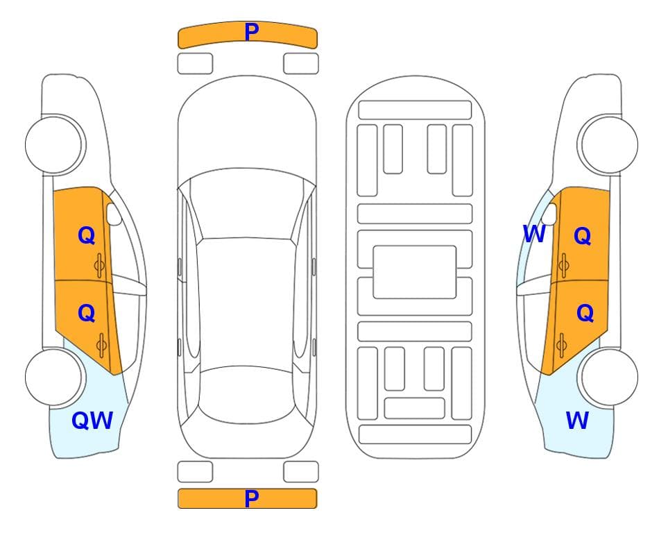Body condition diagram: Kia K8 Hybrid HEV Noblesse