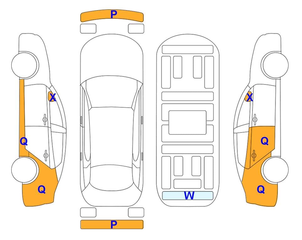 Esquema del estado de la carrocería: Hyundai Avante Híbrido(CN7) HEV Solo para empresas