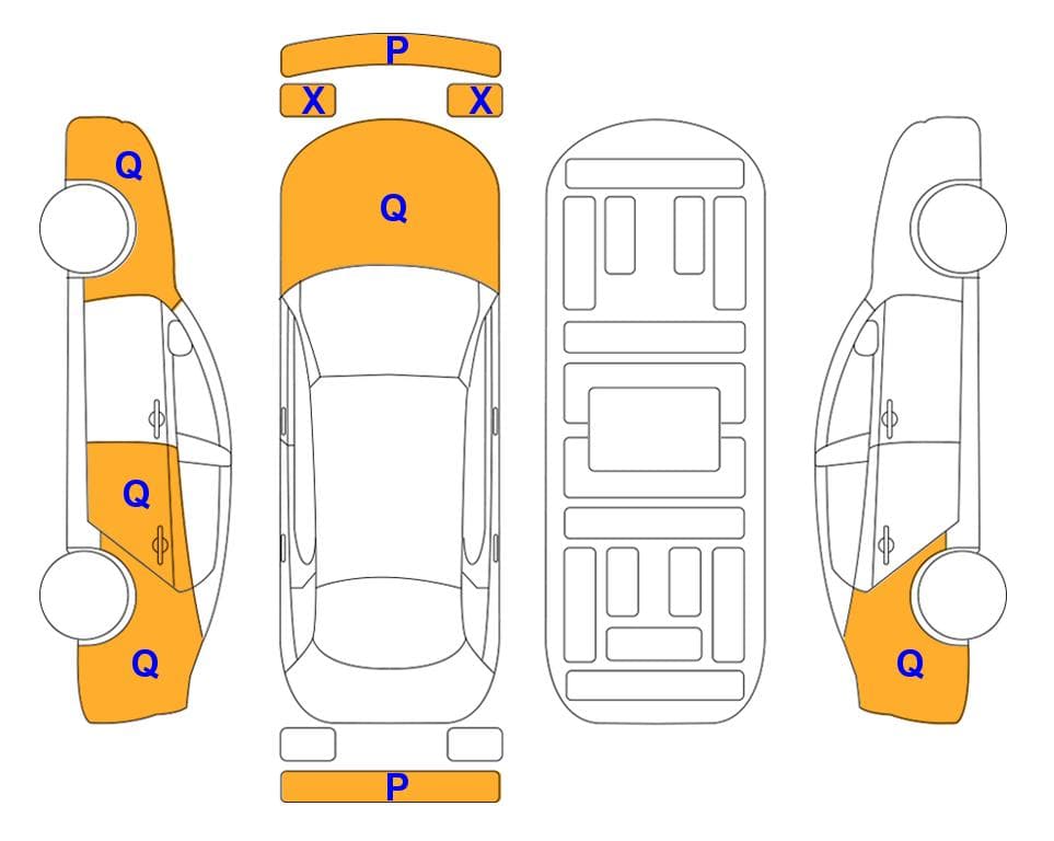 Esquema del estado de la carrocería: Kia New Model K5 Híbrido(DL3) 2.0 HEV Noblesse