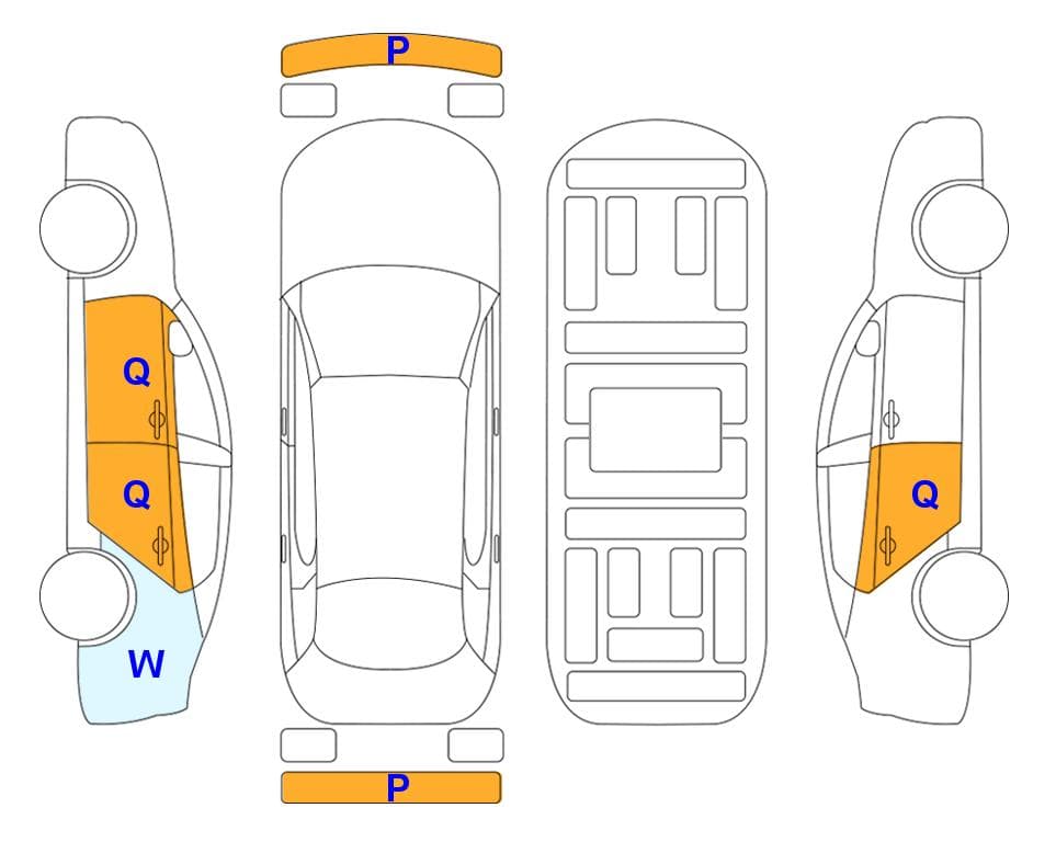 Esquema del estado de la carrocería: Kia Morning Urban 1.0 Gasolina Prestige