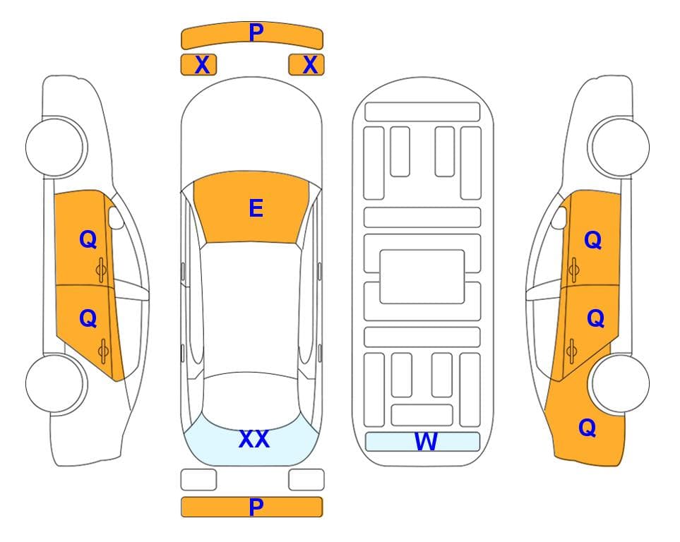 Esquema del estado de la carrocería: Kia Seltos 1.6 Gasolina 2WD Signature