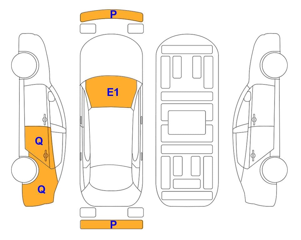Body condition diagram: Hyundai The All New Grandeur Gasoline 2.5 Premium