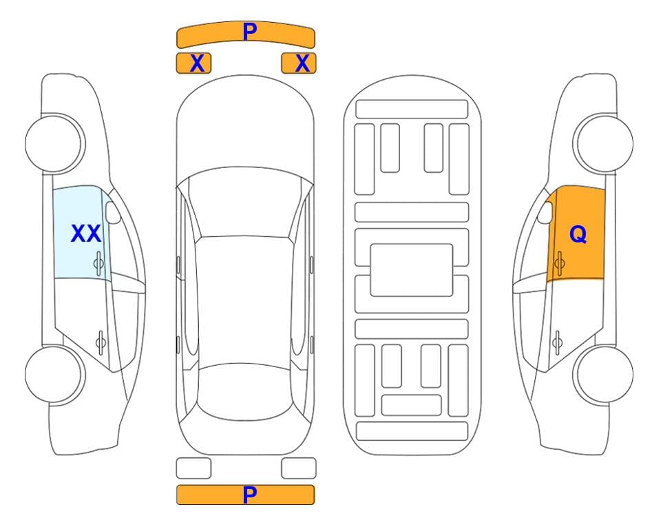 Esquema del estado de la carrocería: Genesis GV70 2.2 Diésel 2WD Basic